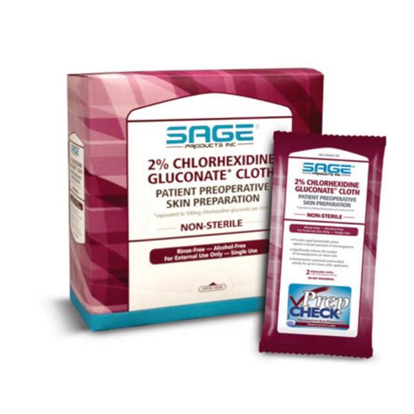 Cloth Prep CHG 2% 7-1/2x7-1/2